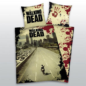 Pociel z mikrofibry 135x200 The Walking Dead 5075 poszewka 80x80 - 2849728354