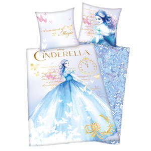 Pociel baweniana 135x200 Kopciuszek 7566 Cinderella Disney poszewka 80x80