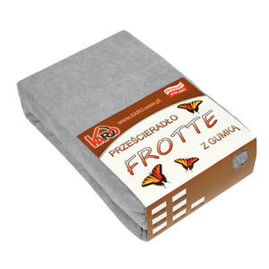 Przecierado frotte z gumk 200x220 szare 060 grube 200g/m2 KARO