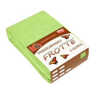 Przecierado frotte z gumk 90x200 limonkowe 058 grube 200g/m2 KARO - 2850897467