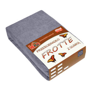 Przecierado frotte z gumk 80x160 grafitowe 070 grube 200g/m2 KARO - 2847010267