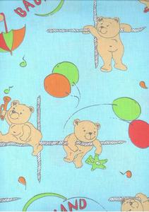 Pociel baweniana 160x200 niebieska Misiowe zabawy Baby Land Niska Cena - 2849728812