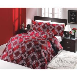 Pociel satynowa 160x200 Silva Red bordowa czarna ornament Luxury Darymex - 2852804306