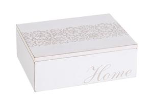 Pudeko dokarcyjne 22x16x8 Lili Box 1/01 drewniane biae kwiaty Home - 2856331986