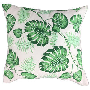 Poszewka baweniana 45x45 178a licie zielone Monstera gazki palmy obustronna - 2857988362