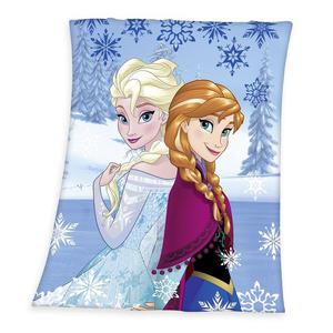 Kocyk polarowy 130x160 Frozen Kraina Lodu 5376 Anna Elsa pled dziecicy - 2859927667