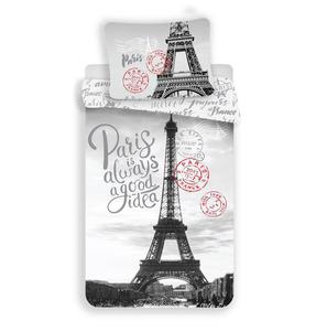 Pociel baweniana 140x200 Pary 0662 Paris Wiea Eiffla poszewka 70x90 - 2859927818