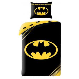 Pociel baweniana 140x200 Batman 0181 Logo czarny óty dwustronna BM-4001BL poszewka 70x90...