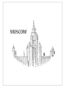 Plakat z grafik Moskwa plakat na cian