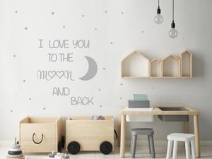 naklejka napis I love you to the moon and back naklejka na cian - 2860464766