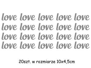 Love napis zestaw naklejek naklejka na cian zestaw - 2845854478