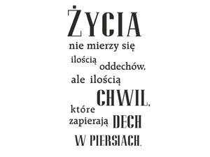 naklejka na cian ycia nie mierzy si iloci oddechów naklejka na cian