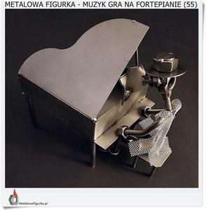 Metalowa figurka Fortepian prezent dla Muzyka - 2859147845