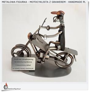 Na prezent metalowa figurka Motocyk z grawerem LWG - 2875312636