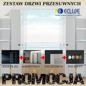 Zestaw ECLISSE - podwójne drzwi chowane w cian GK, Laminowane