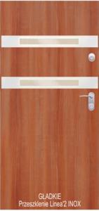 DELTA PREMIUM DRZWI Gadkie szyba Linea 2' INOX - 2416529498