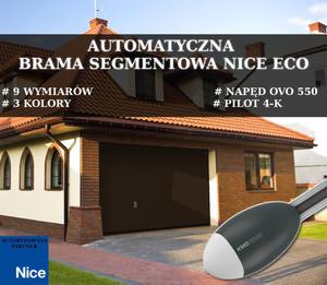 AUTOMATYCZNA BRAMA SEGMENTOWA NICE ECO BRZ RAL 8014 - 2416530517