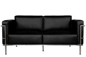 SOFA 2-OSOBOWA SOFT GC CZARNA SKRA - 2416531255