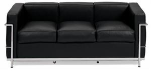 SOFA 3-OSOBOWA KUBIK CZARNA SKRA TP - 2416531259