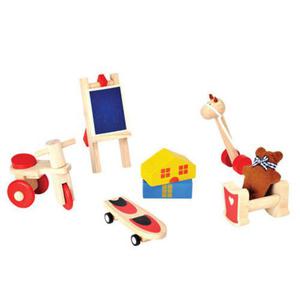 Drewniane mebelki dla lalek - akcesoria do domku dla lalek - Zabawki dla lalek, Plan Toys PLTO-9711 - 2833395249
