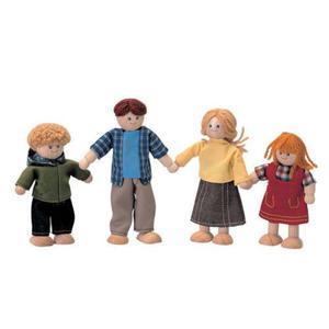 Lalki do domku dla lalek z drewna - rodzina drewnianych lalek, Plan Toys PLTO-7415 - 2833395258