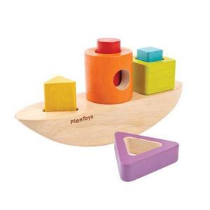 Sorter z figurami w ksztacie dki - sorter ksztatw z klockami, Plan Toys - 2833395300