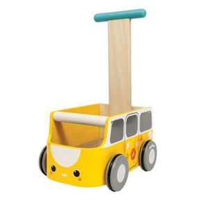 Drewniany chodzik, pchacz ty van walker - jedzik w ksztacie samochodu, Plan Toys - 2833395311