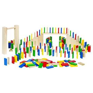 Drewniane domino, zestaw 250 czci z dodatkami, Toys PureHS 440 - 2833395454