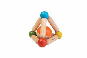 Drewniany gryzak ekologiczny - grzechotka dla niemowląt trójkąt z drewna Plan Toys, PLTO-5245 - 2833395464