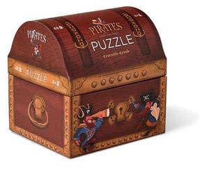 Puzzle Piraci - puzzle w solidnej skrzyni pirackiej 48 el. Crocodile Creek - 2833395520