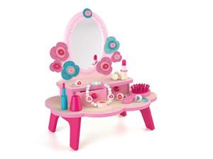 Drewniana toaletka dla dziewczynki - róowa toaletka i akcesoria, DJECO DJ06553
