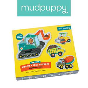 Puzzle sensoryczne Pojazdy na budowie 1+ (na roczek) - pierwsze puzzle, Mudpuppy MP46345 - 2853175373