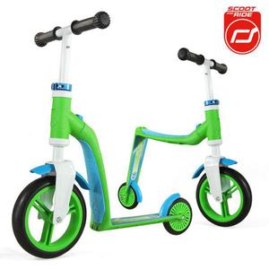 Highwaybaby 2w1 hulajnoga i rowerek 1+ Green, Scootandride - 2853175412