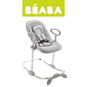 Leaczek wielozadaniowy, regulowana wysoko, plecy i siedzcy, Beaba "Bouncer Up&Down II" grey/blue, BEABA - 2853175525