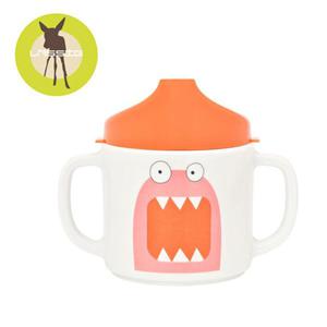 Lassig Kubek z melaminy Little Monster koral - 2853175581