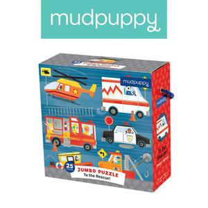 Mudpuppy Puzzle podogowe Jumbo Na ratunek! 25 elementw 2+ - 2853175804