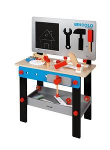 Drewniany warsztat dla dzieci magnetyczny z 24 elementami - warsztat majsterkowicza Bricolo, JANOD - 2857940424