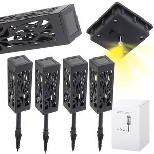 Lampy lampiony solarne stojce dekoracyjne 4 sztuki - 2878112829