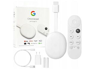 ODTWARZACZ GOOGLE CHROMECAST 4 polska wtyczka Smart TV obsuguje j. polski - 2877904433