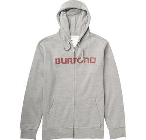 BURTON Logo Horizontal Full-Zip Hoodie heather grey W14 - 2825948172