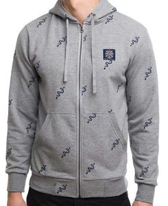 TURBOKOLOR Moder Hood - Grey Heather/Torch Print SS14 - 2825948177