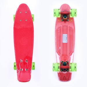 FISH SKATEBOARDS Classic Fish cruiser red/red/transparent green - 2844116068