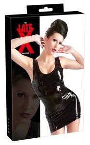 Lateksowa mini sukienka czarna XXL - 2862523504