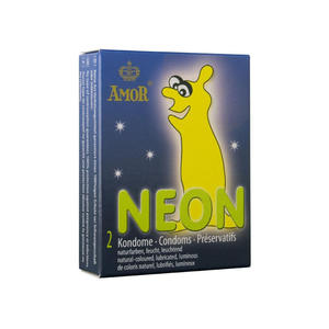 Prezerwatywy wiecce w ciemnoci AMOR NEON 2 szt Prezerwatywy AMOR NEON 2 szt wiecce w ciemnoci - 2862524064