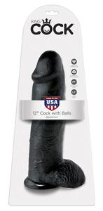 Dildo z jdrami King Cock 30,5 cm Cock with Balls - 2862524289