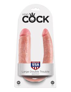 King Cock U-Shaped Large Podwjne dildo King Cock U-Shaped Large Double Trouble - 2862524294