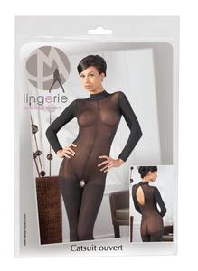 Catsuit z koronkowym konierzem S/M Bodystocking - 2862524432