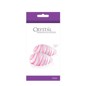 Crystal Kulki do wiczenia mini Kegels Glass Egg - 2862524818