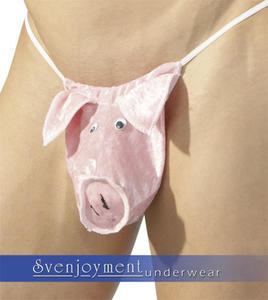 Mskie stringi winka Pink Pig S-L - 2862524929