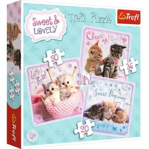 TREFL PUZZLE 3w1 SWEET & LOVELY SODKIE KOTKI 34809 - 2870707011